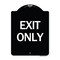 Signmission Designer Series Sign-Exit Only, Black & White Heavy-Gauge Aluminum Sign, 24" H, 18" L, BW-1824-24471 A-DES-BW-1824-24471 - alternate 1